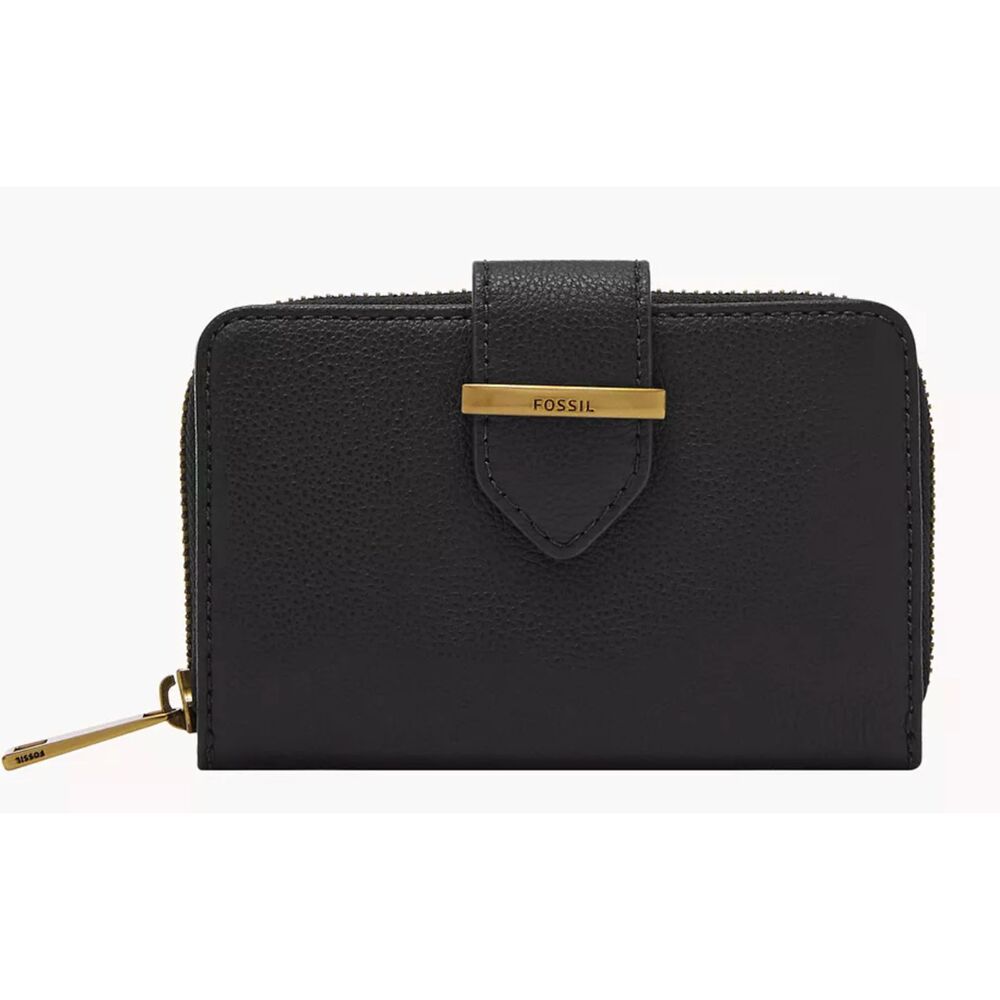 Fossil Bryce Multifunction Women's Wallet Black Leather